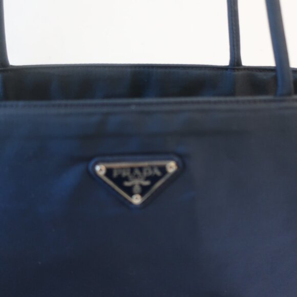 Authentic Women Prada Tessuto City (21) Blue Baltico Nylon Shopper Tote Handbag - Picture 5 of 15